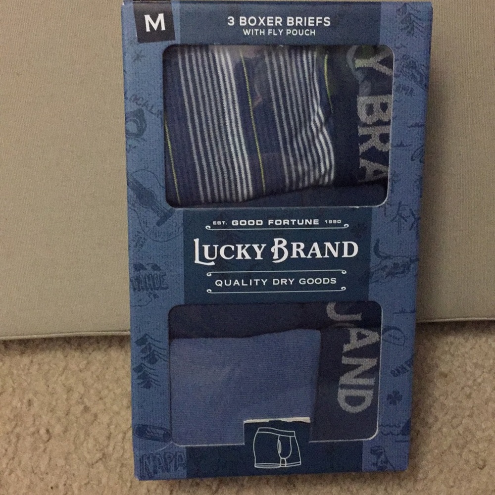 NEW MEN Lucky Brand 3 Pack Boxer Briefs